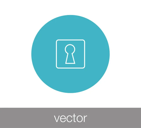 Bloquear icono plano — Vector de stock