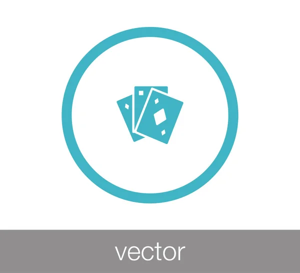 Ícone de cartas de jogar . — Vetor de Stock