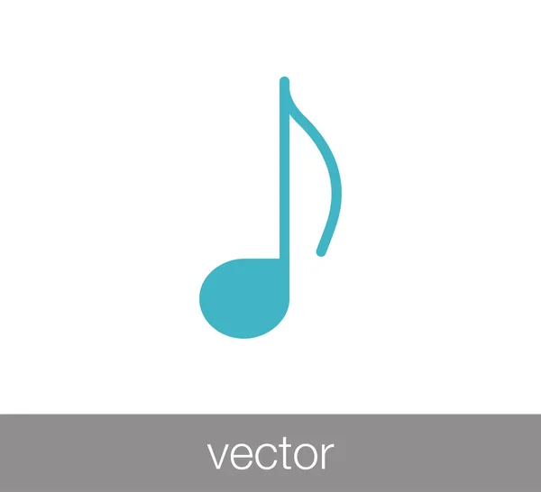 Ícone de nota musical — Vetor de Stock