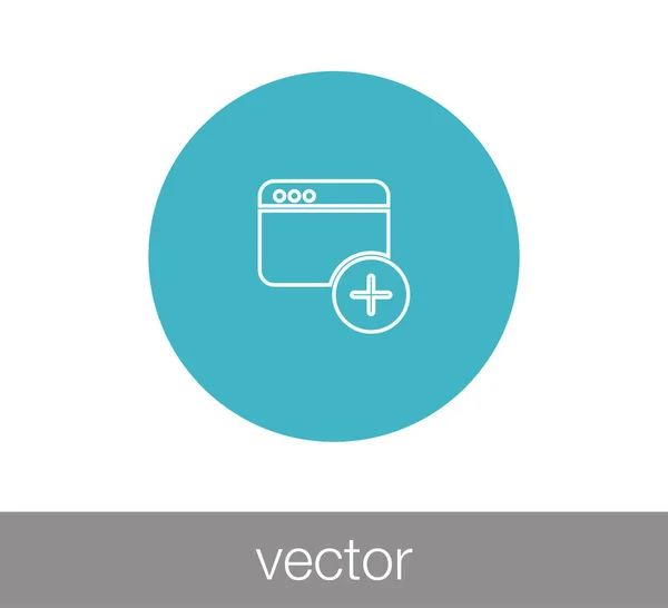 Icono de ventana. Icono de programación — Vector de stock