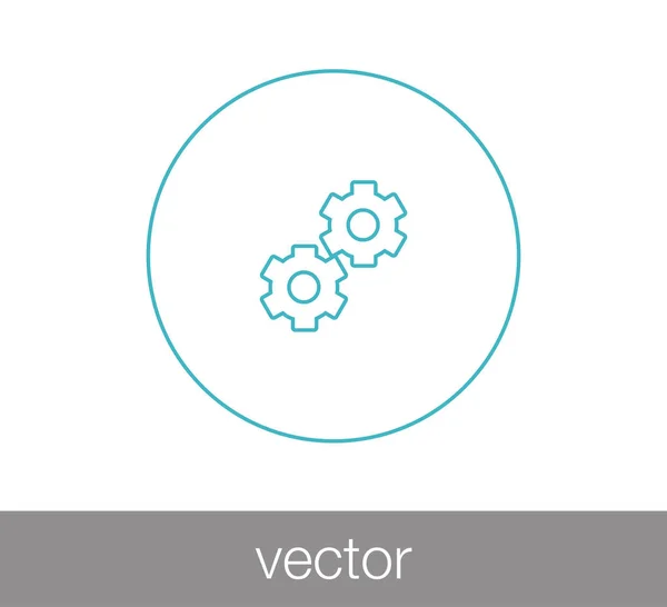 Icône web roue dentée . — Image vectorielle