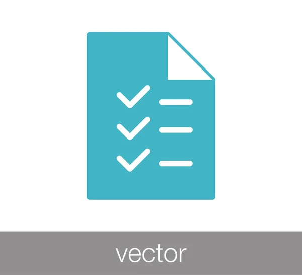 Lista de verificación icono plano — Archivo Imágenes Vectoriales