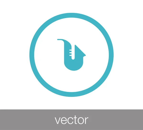 Saxofon spindelväv ikonen — Stock vektor