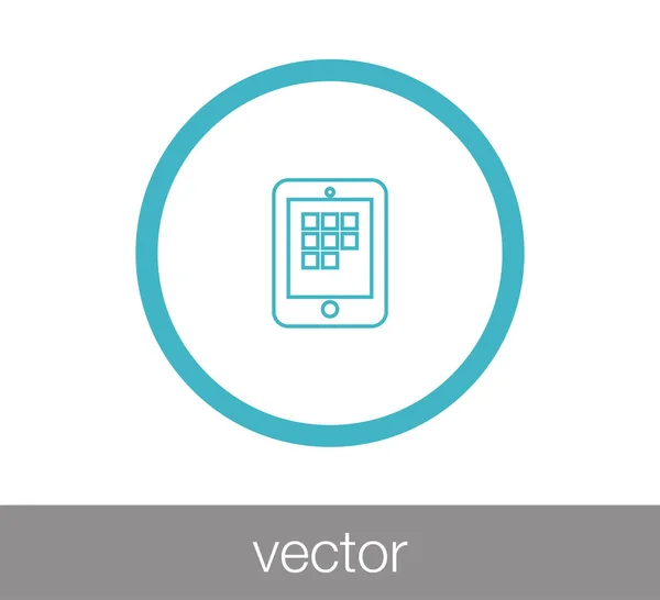 Icono web del comprimido — Vector de stock