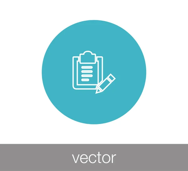 Nota Icono plano — Vector de stock