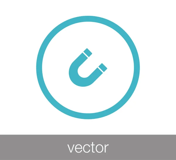 Icono plano imán — Vector de stock
