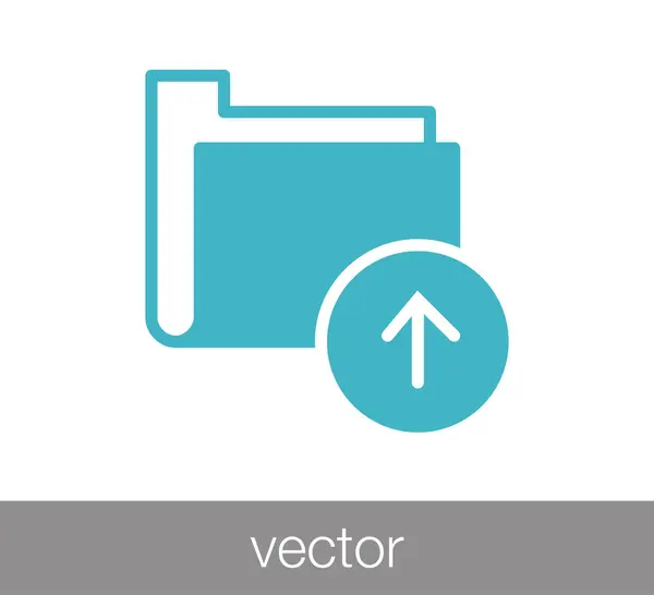 Dossier icône plate — Image vectorielle