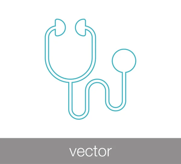 Estetoscopio icono médico — Vector de stock