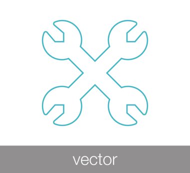 İngiliz anahtarı Web simgesi.