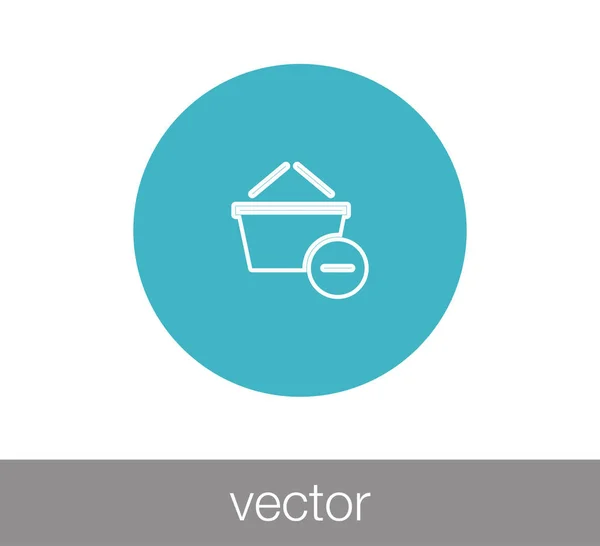 Ícone da cesta de compras — Vetor de Stock