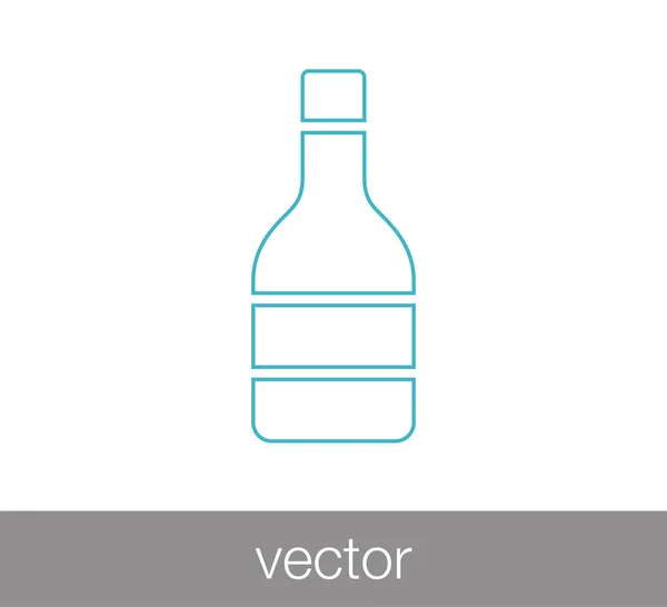 Icono plano de botella — Vector de stock