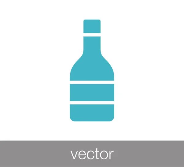 Ícone plano da garrafa — Vetor de Stock