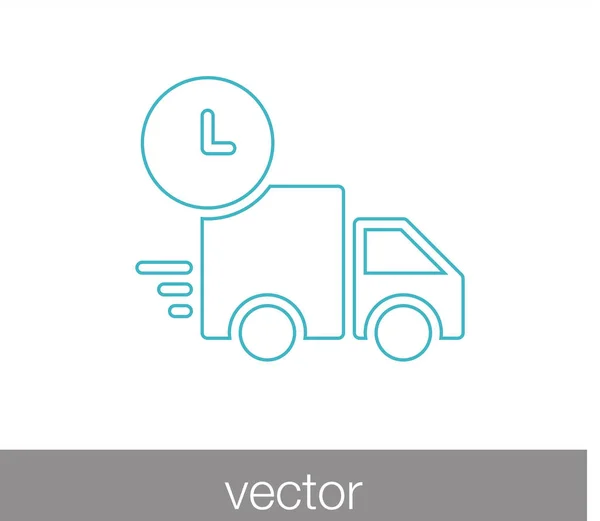 Camion Icône plate — Image vectorielle