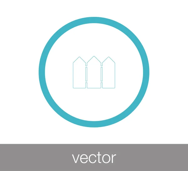 Stängslet flat ikonen — Stock vektor