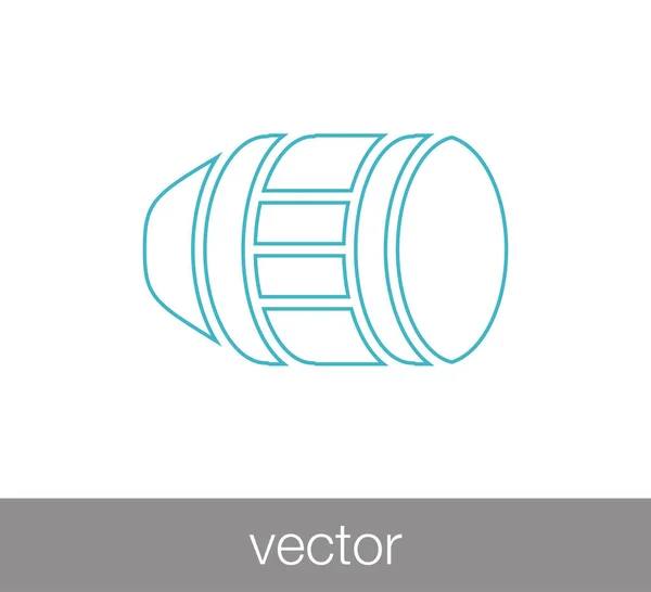 Lentille icône plate — Image vectorielle