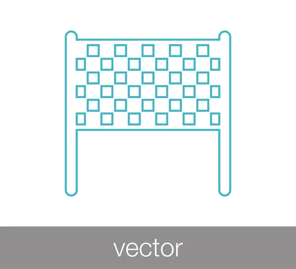 Drapeau icône plate — Image vectorielle