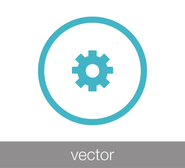 Cogwheel icono web . — Vector de stock