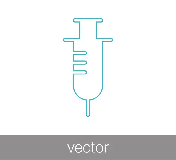 Spritze flach Symbol — Stockvektor