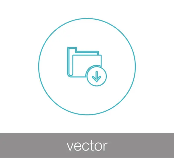 Download folder icon. — Stock Vector
