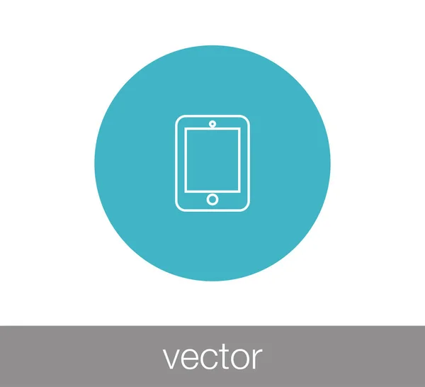 Ícone web Tablet — Vetor de Stock