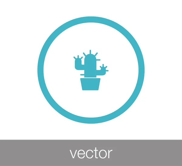 Icône de plante de cactus — Image vectorielle