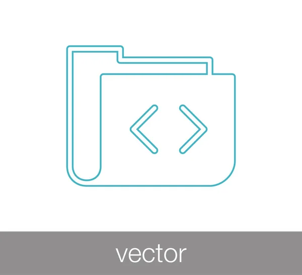 Mapp platt ikon — Stock vektor