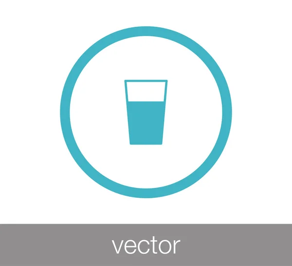 Icono de vaso de agua — Vector de stock