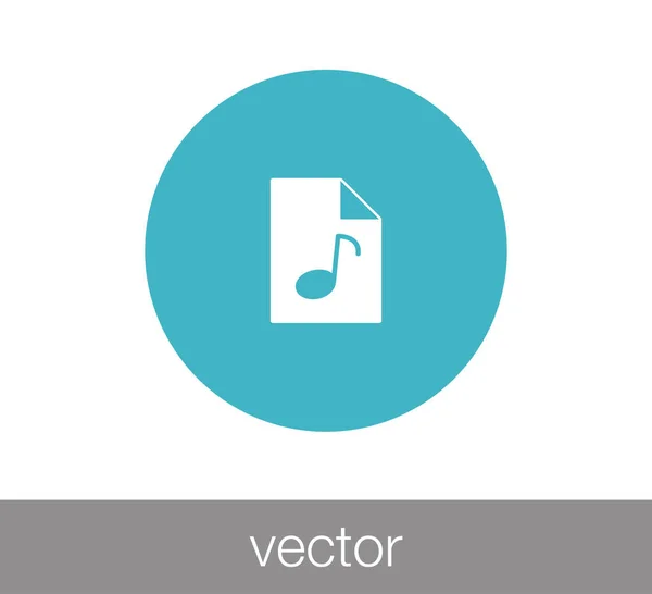 Ícone de arquivo de áudio — Vetor de Stock