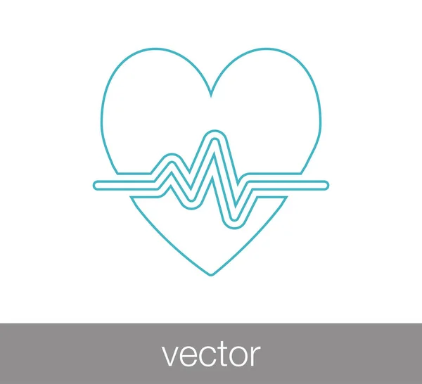 Heartbeat web icon. — Stock Vector