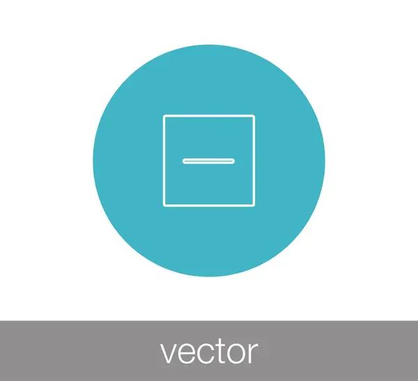Menos icono web — Vector de stock