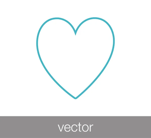 Corazón icono web — Vector de stock