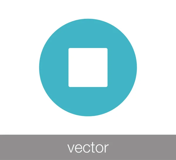 Detener icono botón — Vector de stock