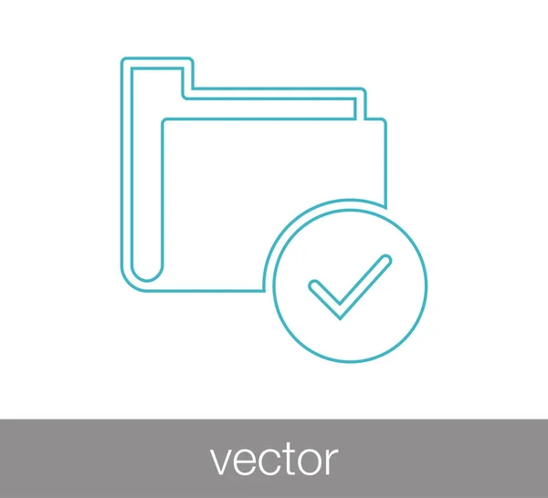 Carpeta icono plano — Vector de stock