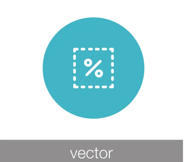 Pourcentage icône plate — Image vectorielle