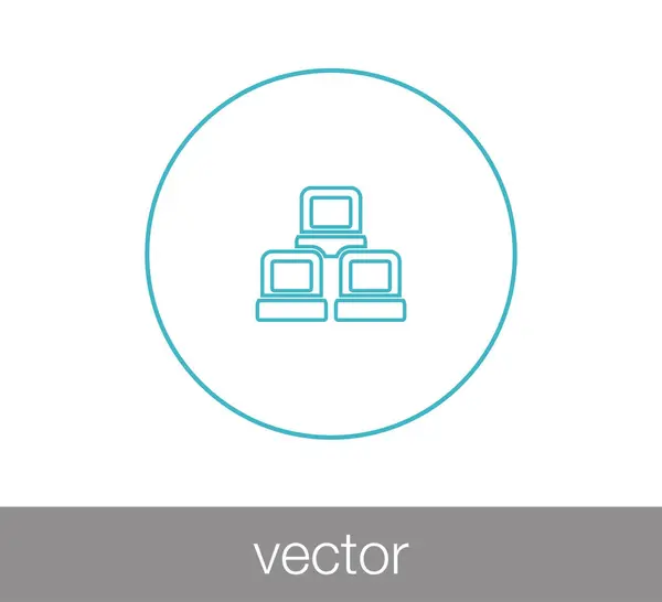 Ícone de rede local . —  Vetores de Stock