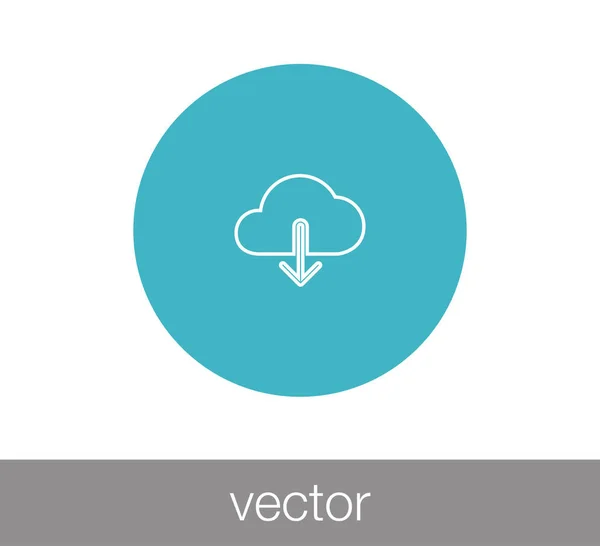 Icône de symbole de téléchargement — Image vectorielle