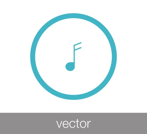 Icono de nota musical — Vector de stock