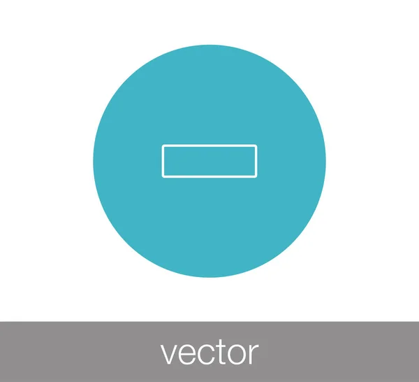 Menos icono web — Vector de stock