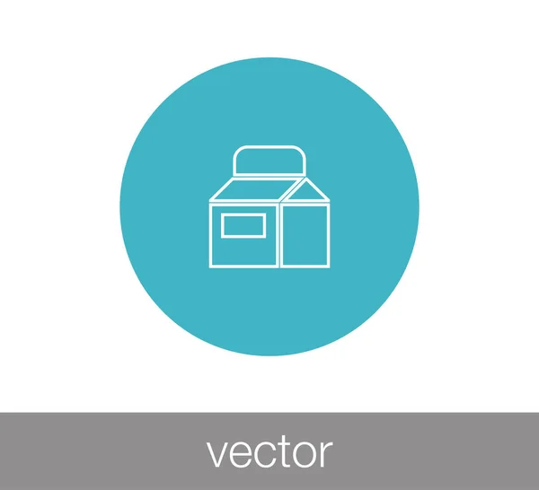 Icono de cartón de leche — Vector de stock