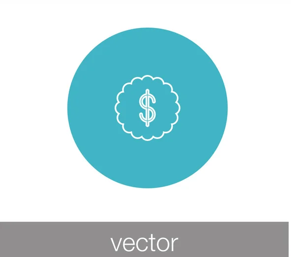 Ícone da economia financeira monetária — Vetor de Stock