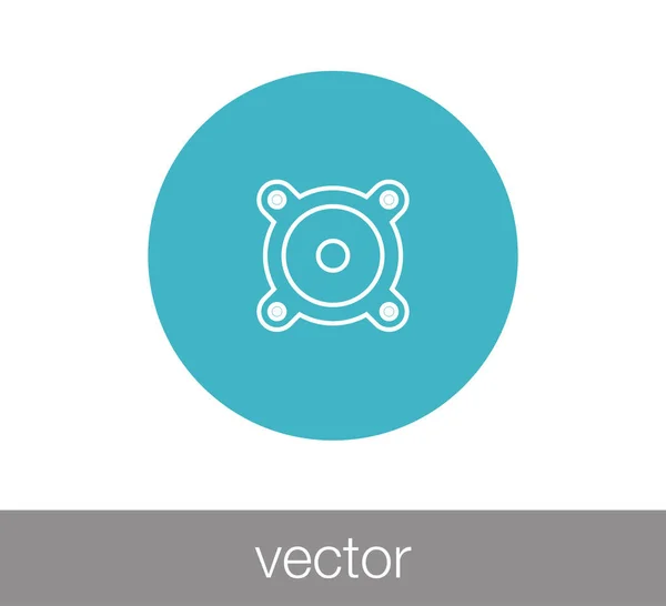 Icono plano más fuerte — Vector de stock