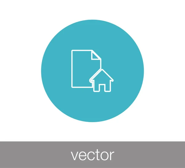 Icono del archivo de arrendamiento doméstico — Vector de stock