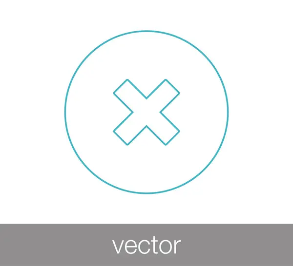Close web icon — Stock Vector