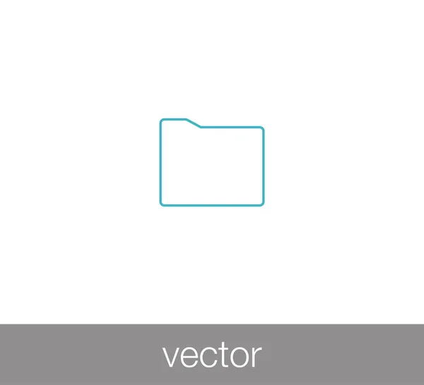 Lapos ikon mappa — Stock Vector
