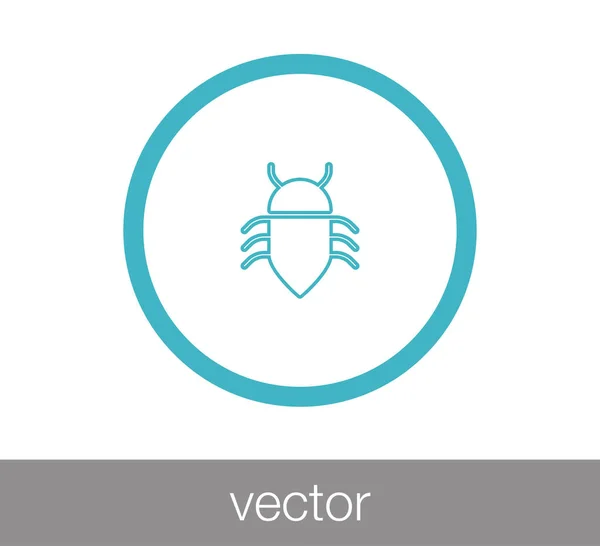 Bug icono web — Vector de stock