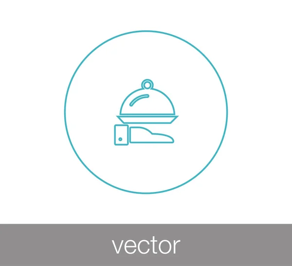 Icono de la comida restaurante — Vector de stock