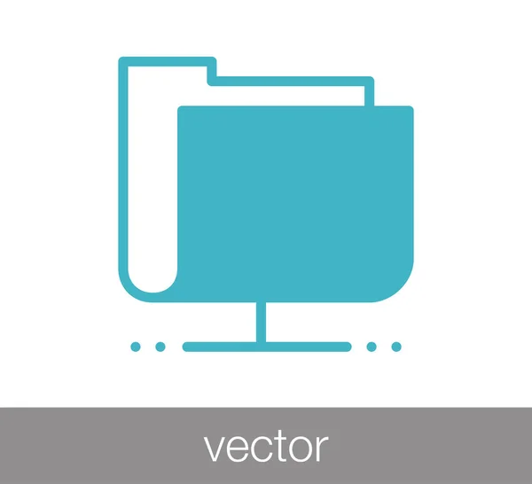 Folder flat icon — Stock Vector