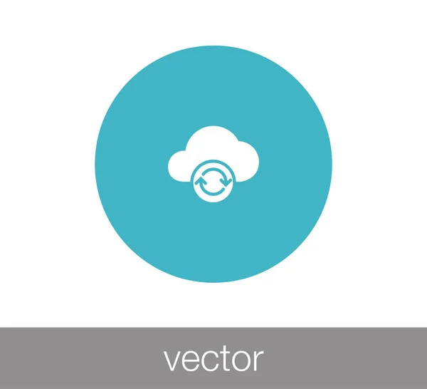 Sincronizar icono de nube — Vector de stock