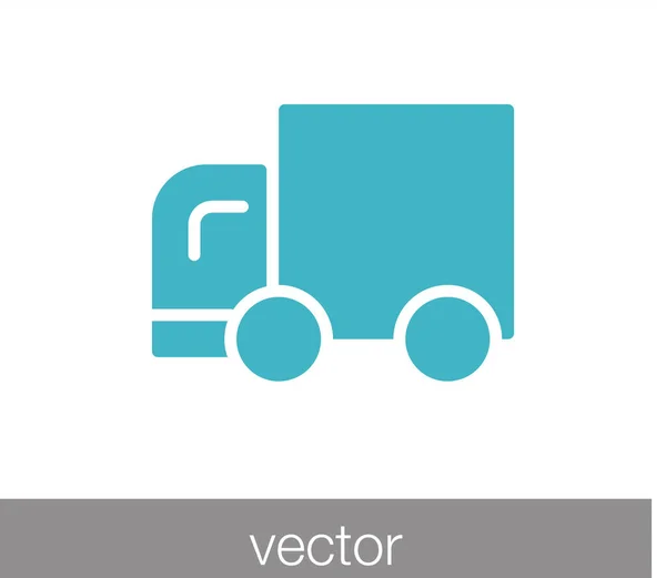Camión icono plano — Archivo Imágenes Vectoriales