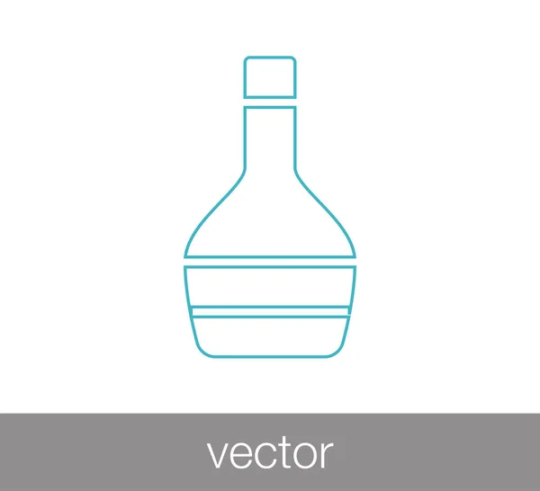 Бутылочная плоская икона — стоковый вектор